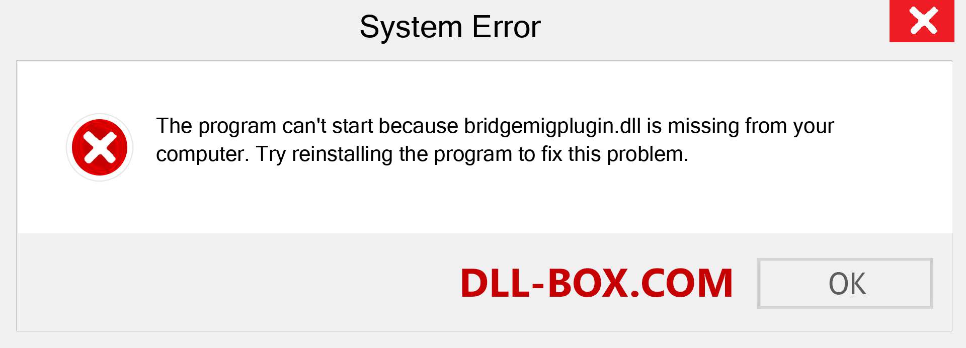  bridgemigplugin.dll file is missing?. Download for Windows 7, 8, 10 - Fix  bridgemigplugin dll Missing Error on Windows, photos, images